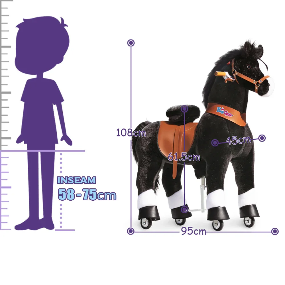 PonyCycle® Horse on the wheels - Black with White Hoof (7+Y) - Image 8