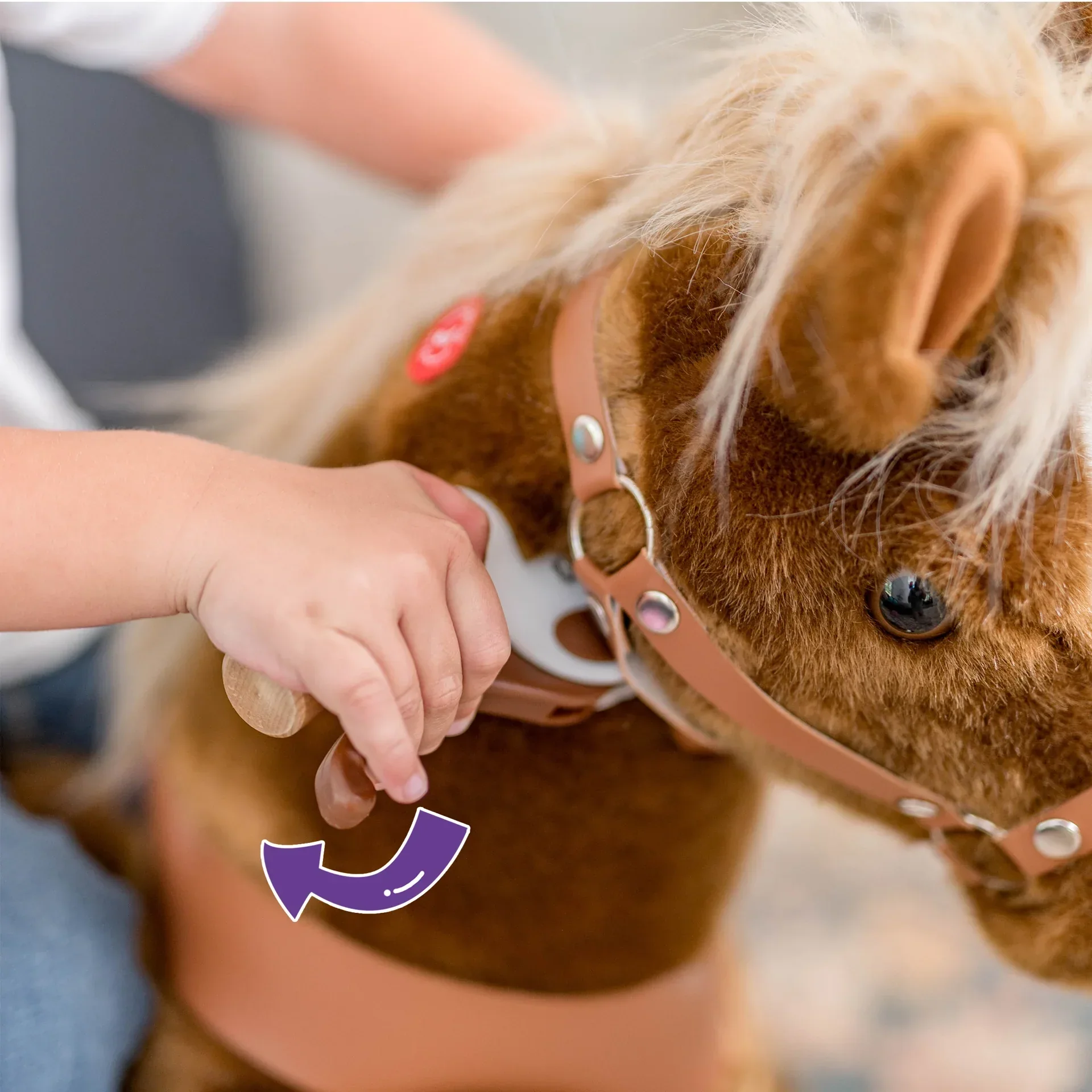 PonyCycle® Horse on the wheels - Brown with White Hoof (4-7Y) - Image 4
