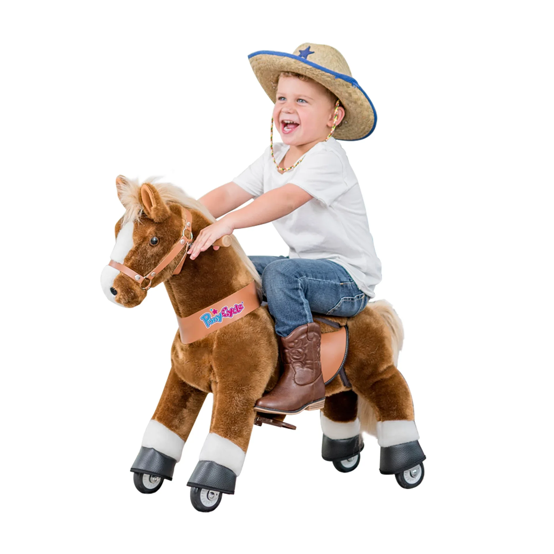 PonyCycle® Horse on the wheels - Brown with White Hoof (4-7Y) - Image 5