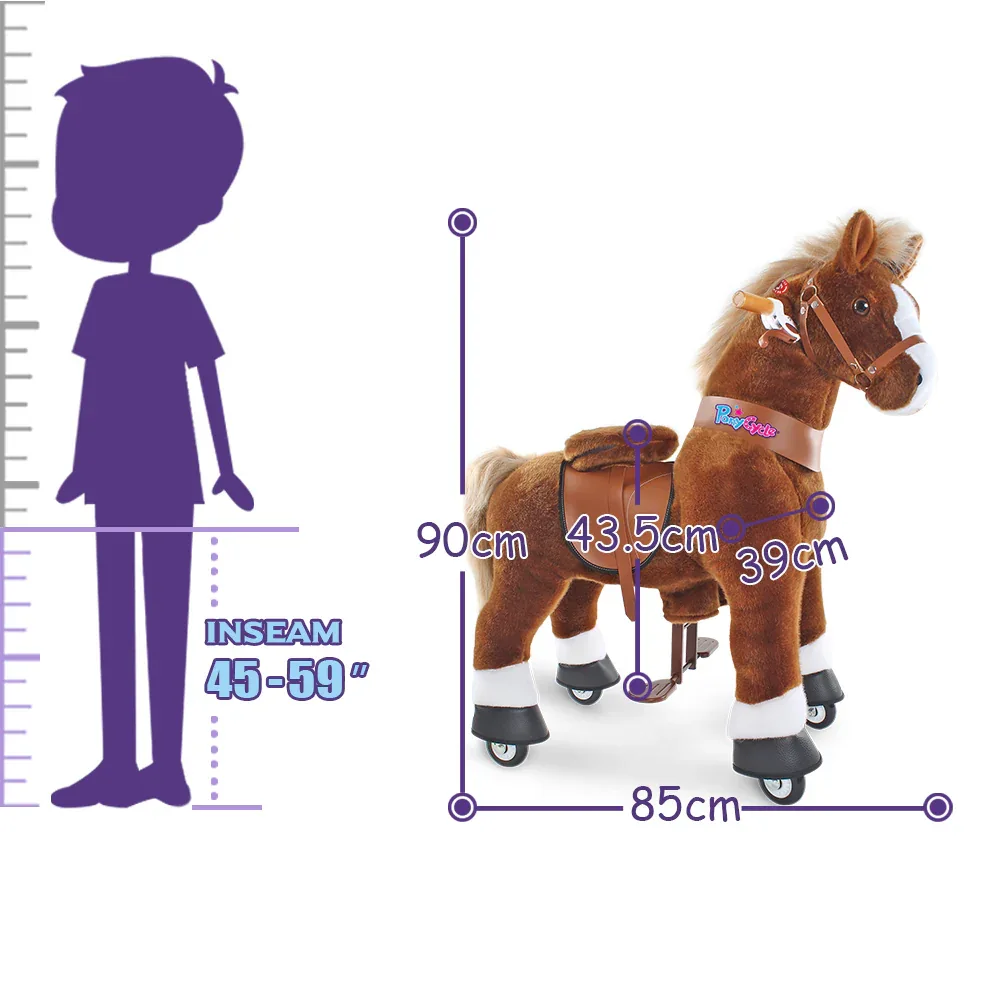 PonyCycle® Horse on the wheels - Brown with White Hoof (4-7Y) - Image 7