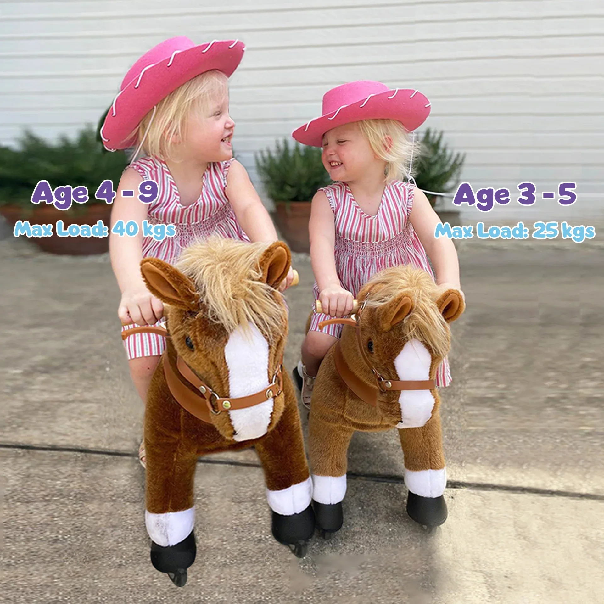 PonyCycle® Horse on the wheels - Brown with White Hoof (4-7Y) - Image 9