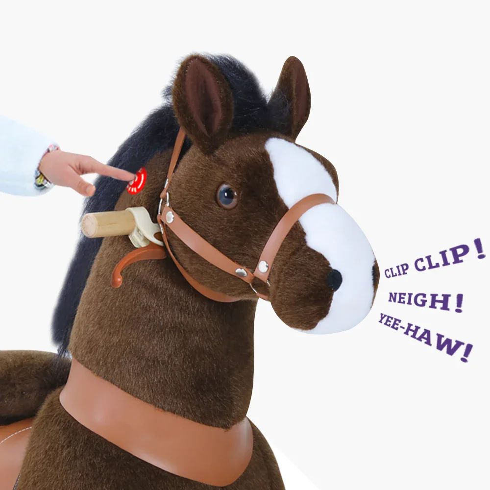 PonyCycle® Horse on the wheels - Chocolate Brown with White Hoof (4-7Y) - Image 2