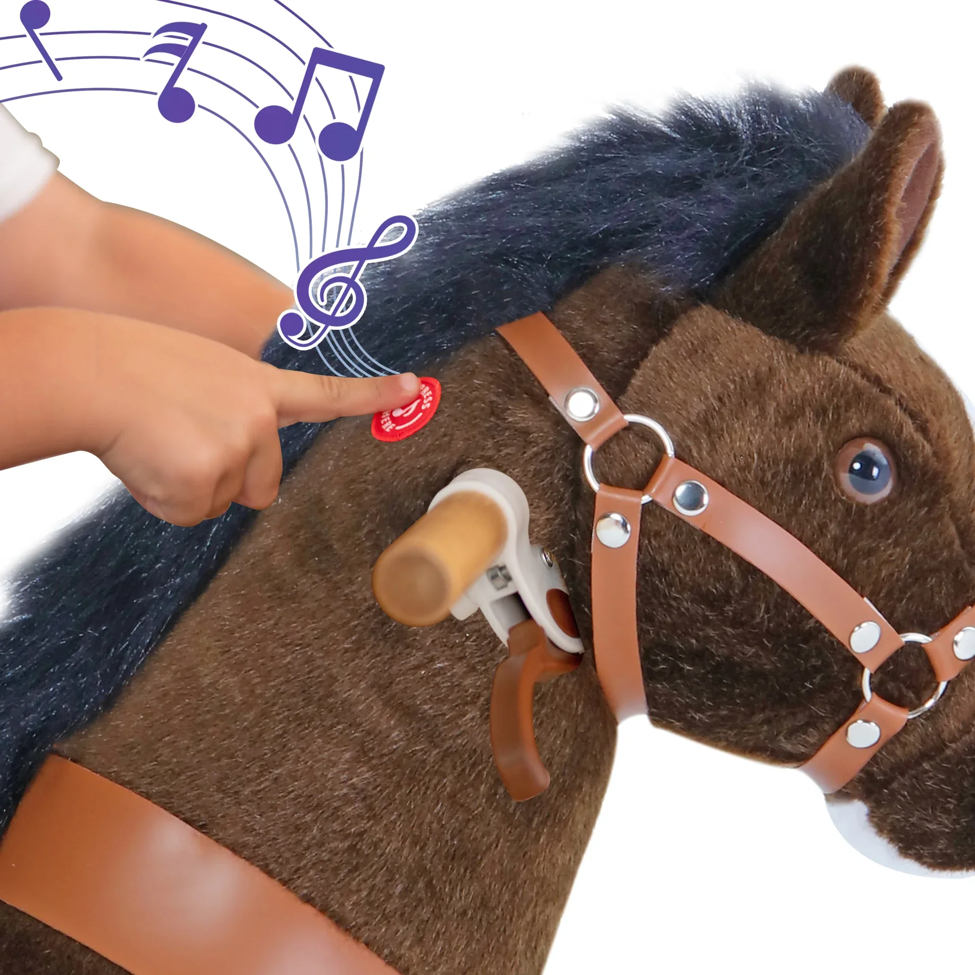 PonyCycle® Horse on the wheels - Chocolate Brown with White Hoof (4-7Y) - Image 4
