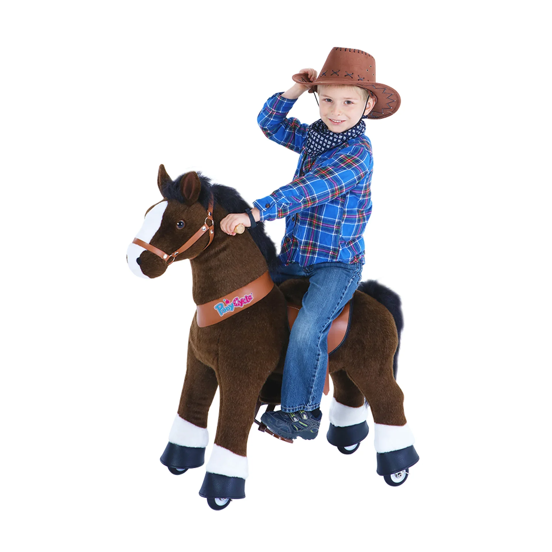 PonyCycle® Horse on the wheels - Chocolate Brown with White Hoof (4-7Y) - Image 5