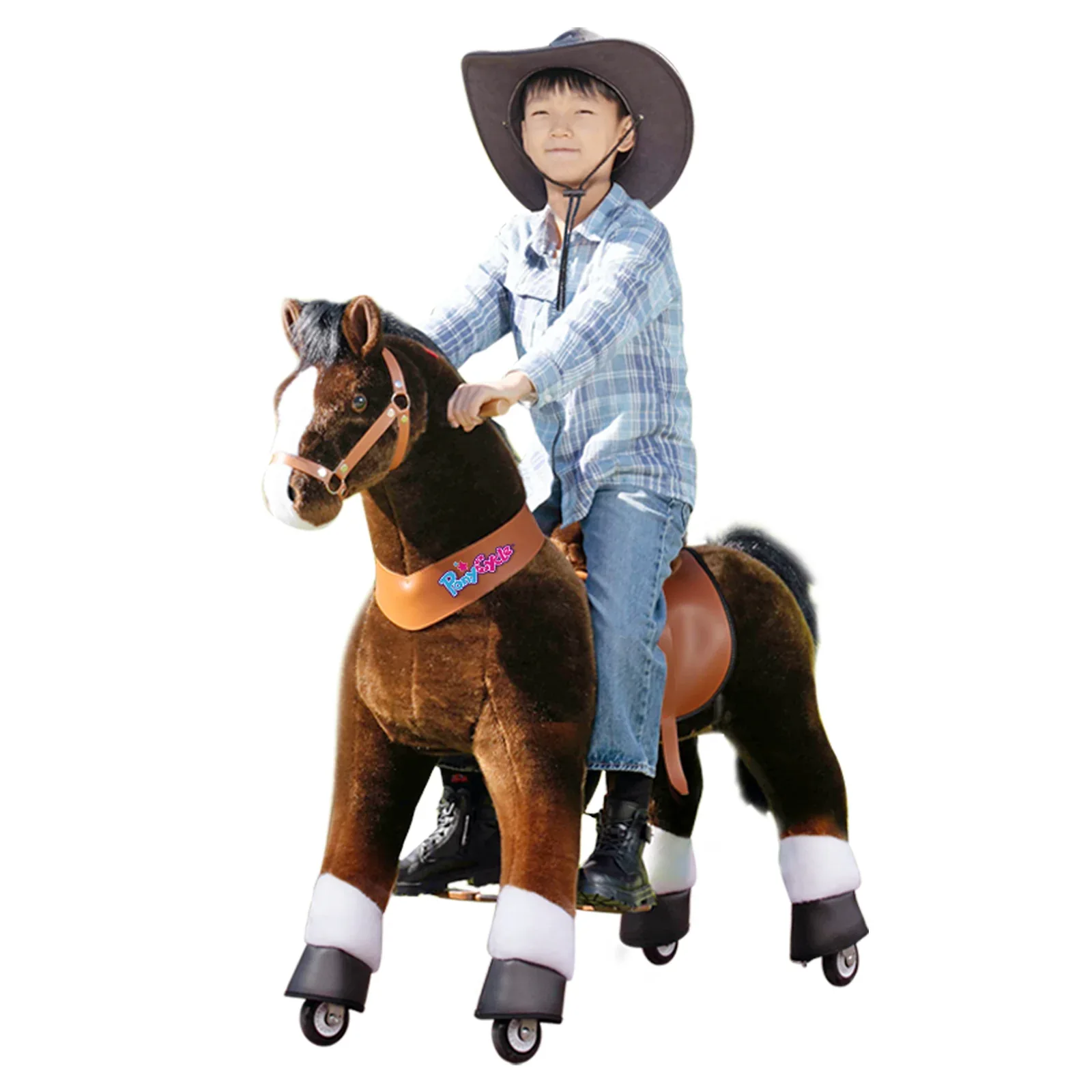 PonyCycle® Horse on the wheels - Chocolate Brown with White Hoof (7+Y) - Image 3