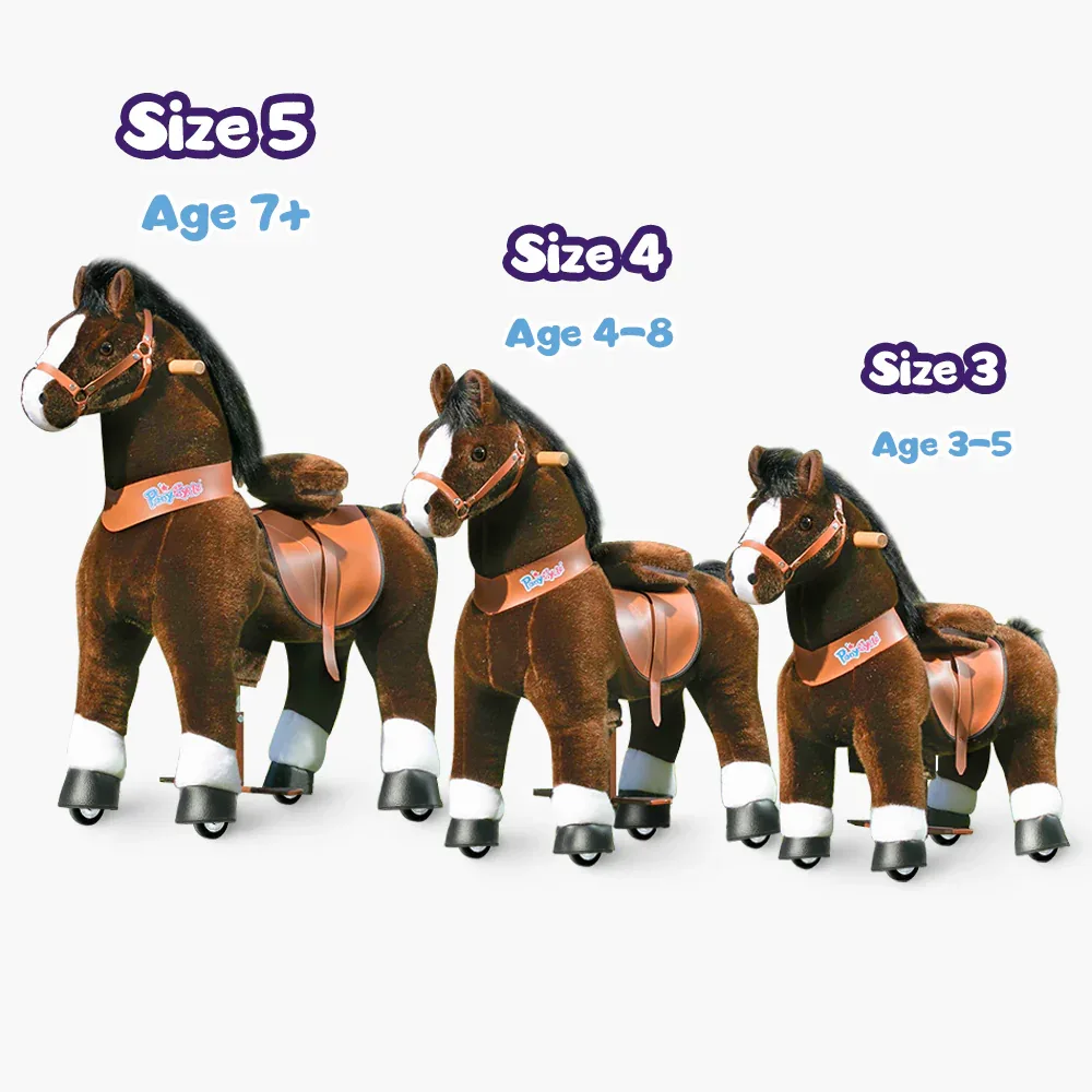PonyCycle® Horse on the wheels - Chocolate Brown with White Hoof (7+Y) - Image 6
