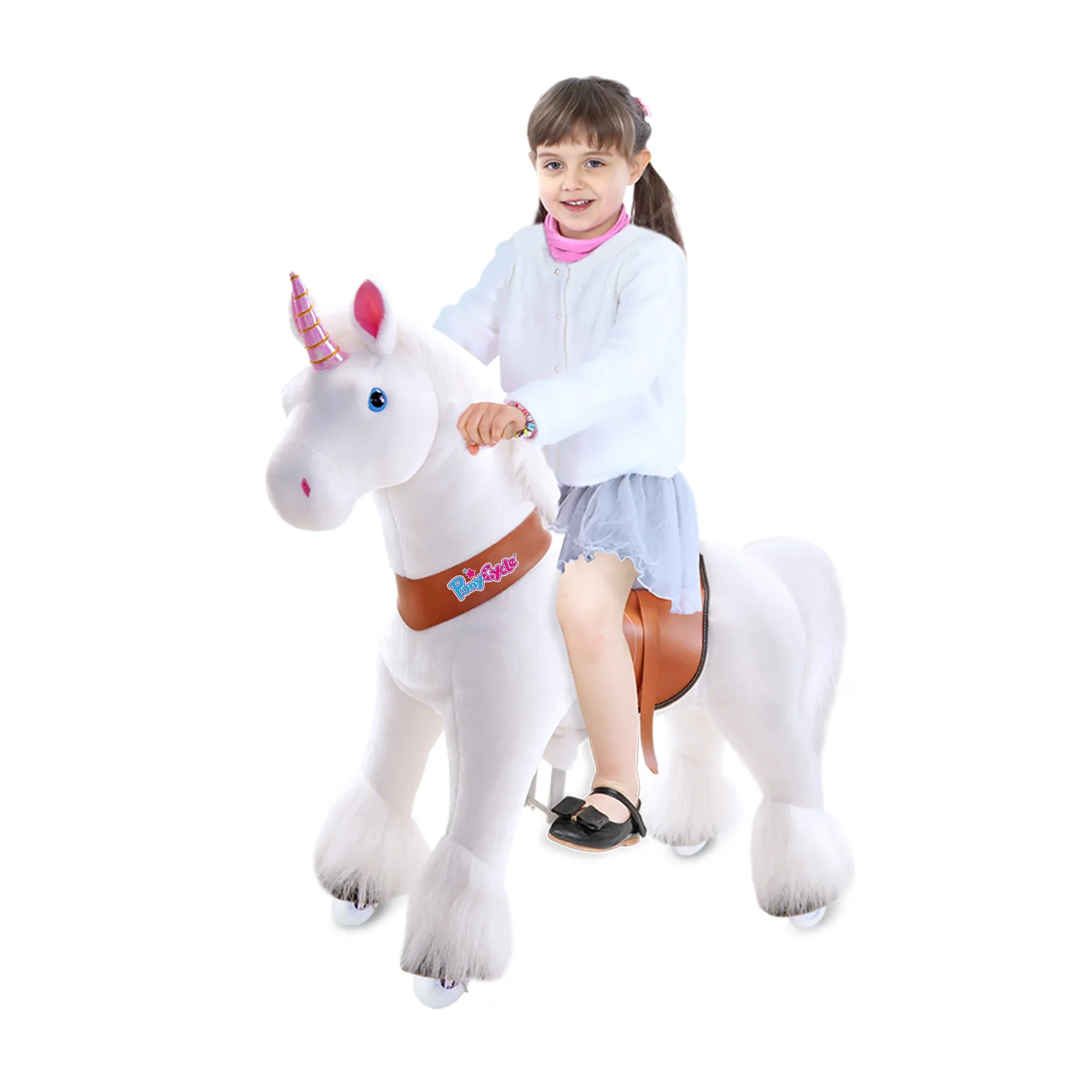 PonyCycle® Horse on the wheels - White Unicorn (3-4Y) - Image 4
