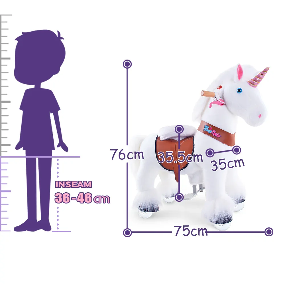 PonyCycle® Horse on the wheels - White Unicorn (3-4Y) - Image 6