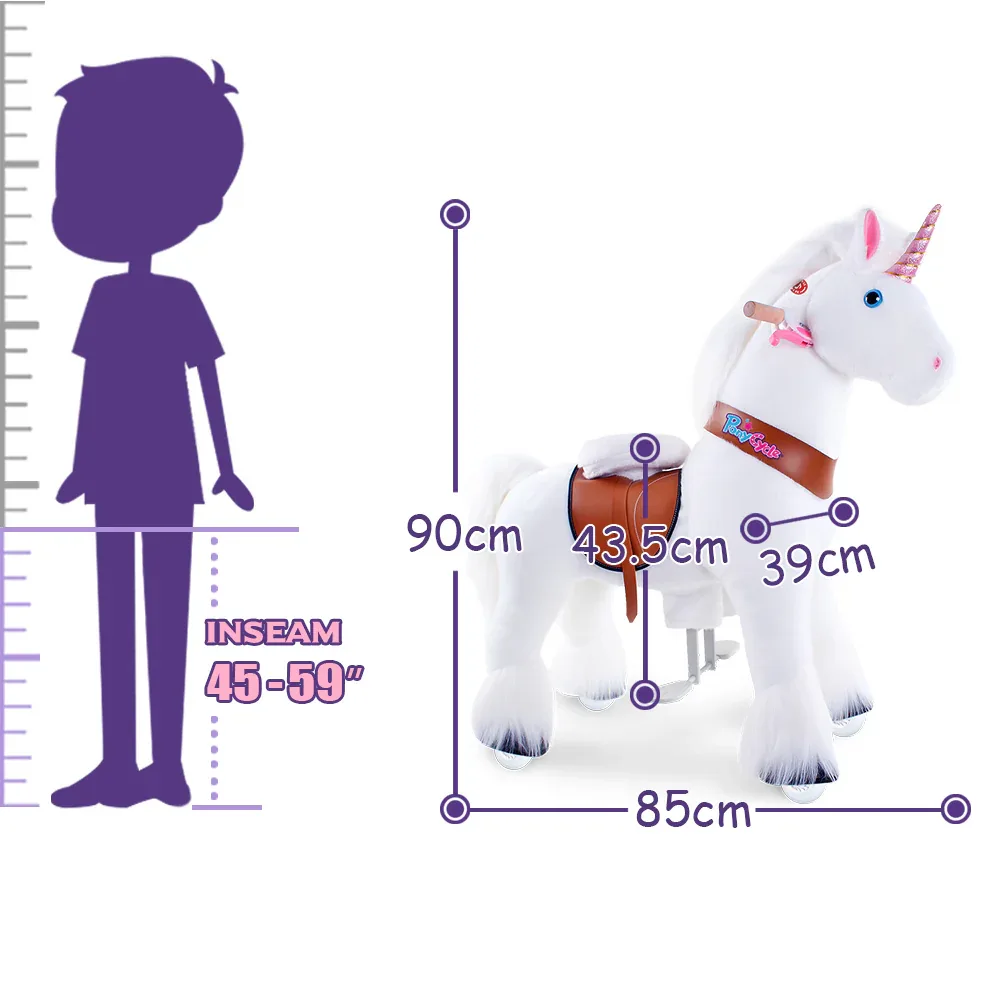 PonyCycle® Horse on the wheels - White Unicorn (4-7Y) - Image 6