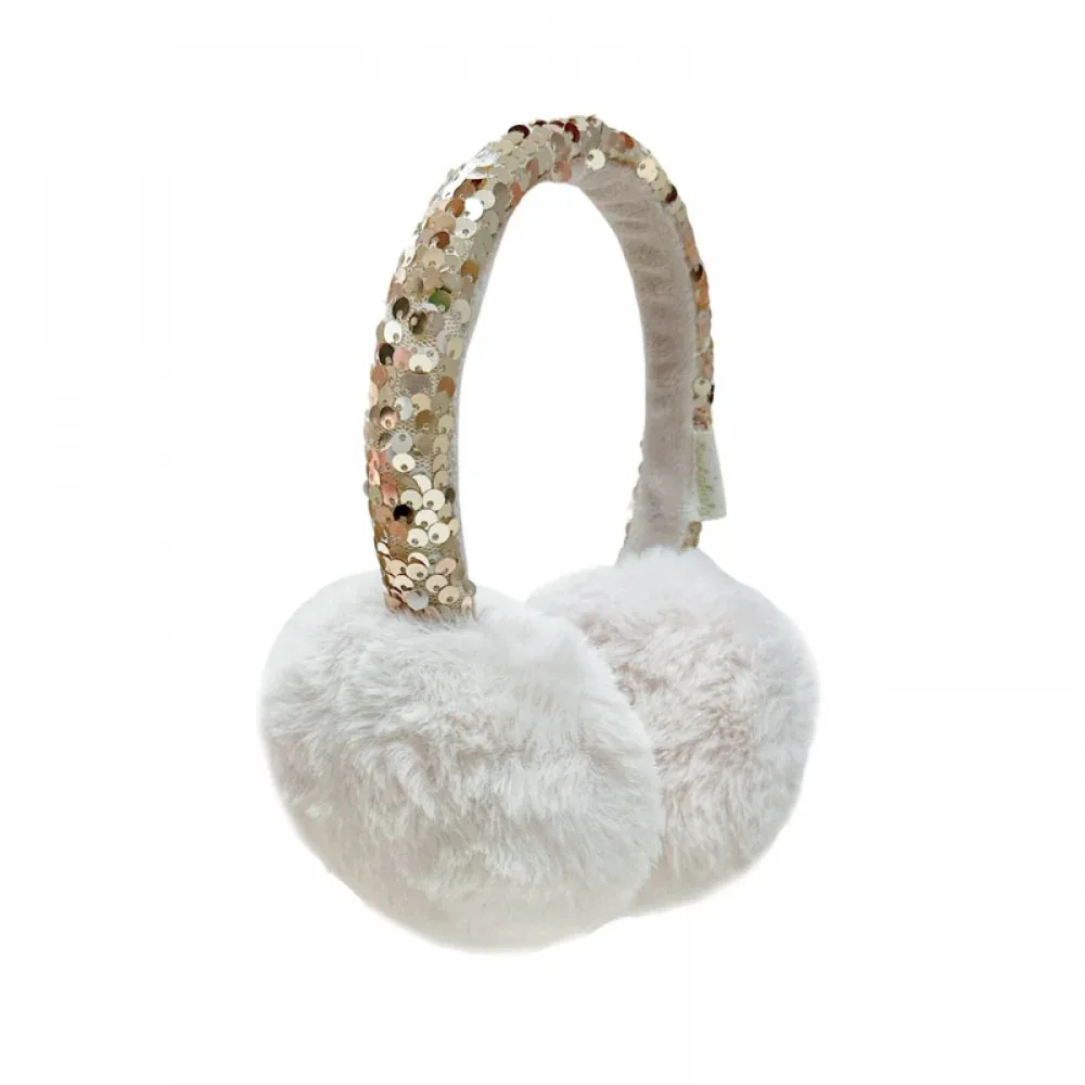 Rockahula® Earmuffs with Adjustable Band Shimmer Sequin Ivory