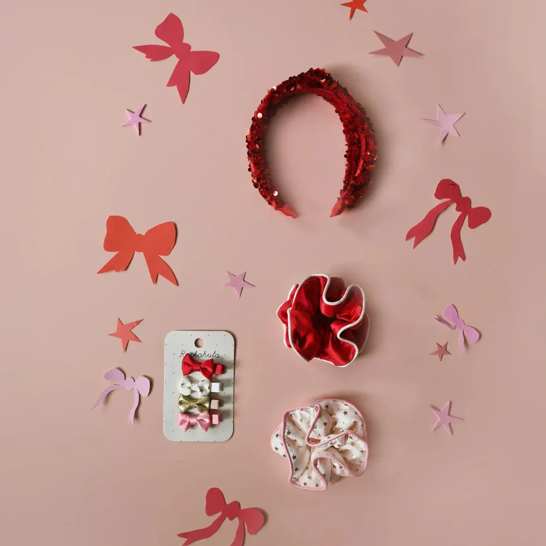 Rockahula®  Sequin Velvet Red Headband - Image 4