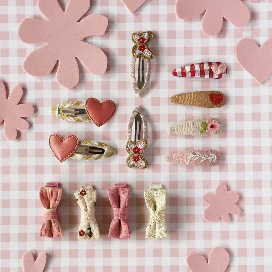 Rockahula® Set of 2 Clips Gingham Heart - Image 3