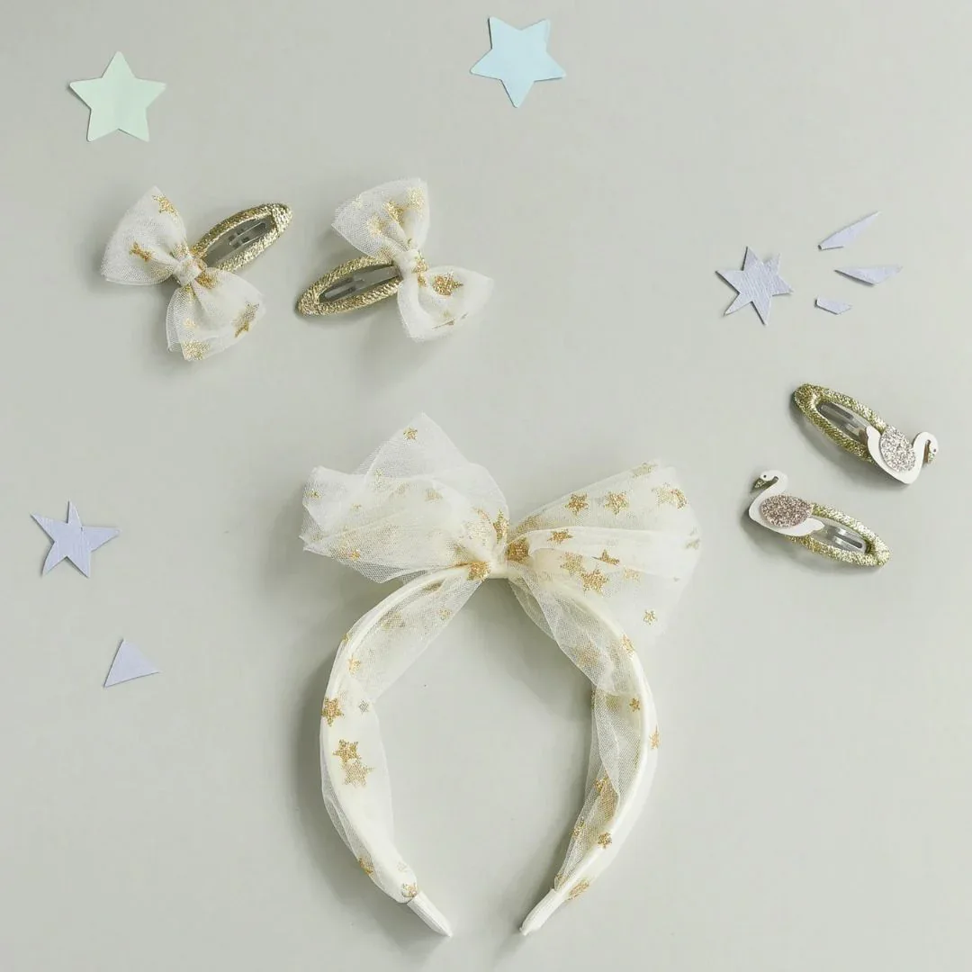 Rockahula® Set of 2 Clips Wish Upon A Star Tulle Bow - Image 2