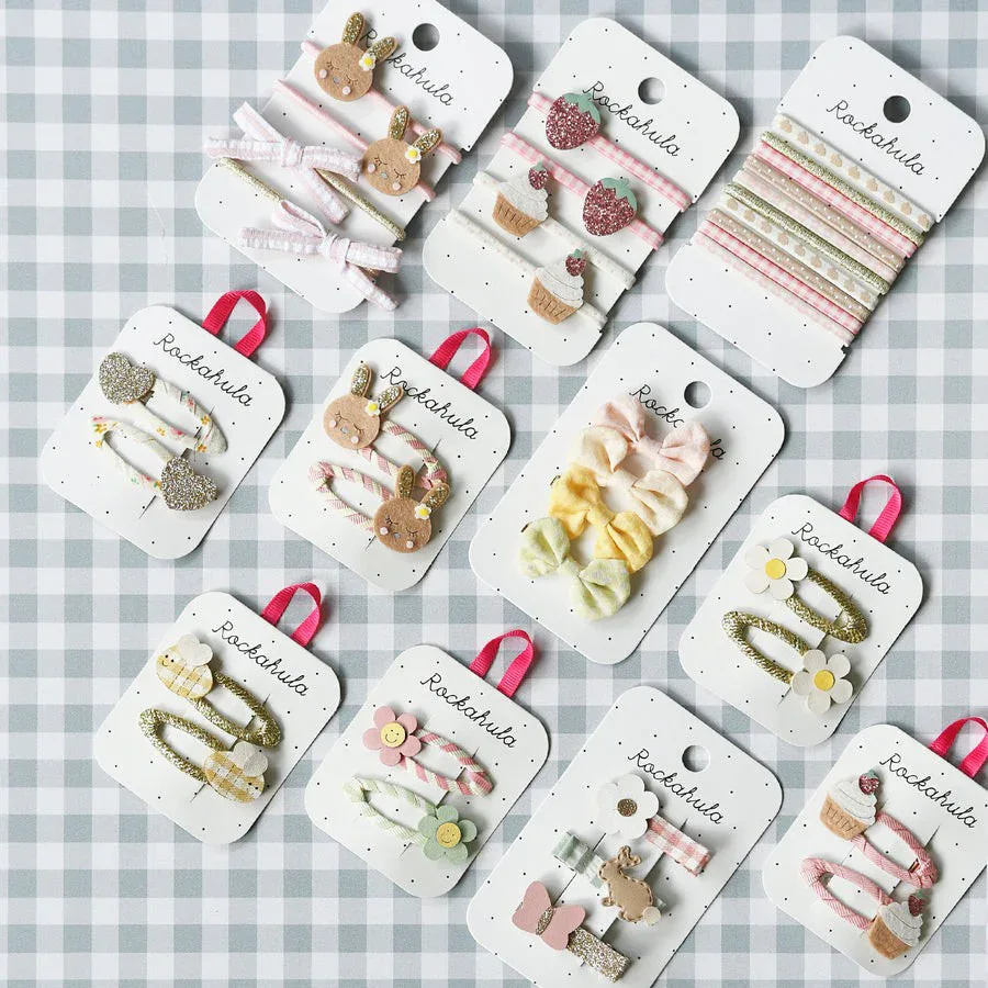 Rockahula® Set of Clips Tiny Blossom Glitter Heart - Image 3