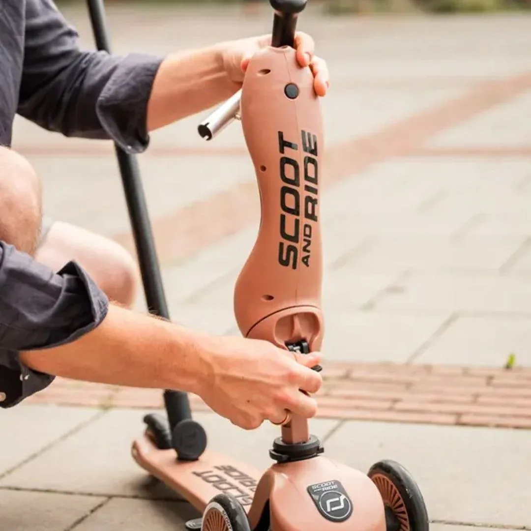 Scoot & Ride® Highwaykick 1 – 2-in-1 Balance Bike & Scooter Mocha - Image 11