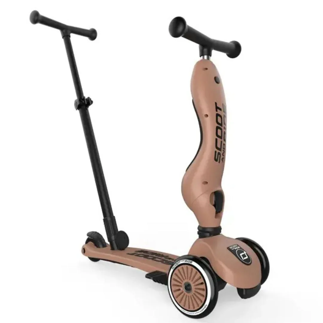 Scoot & Ride® Highwaykick 1 – 2-in-1 Balance Bike & Scooter Mocha - Image 2