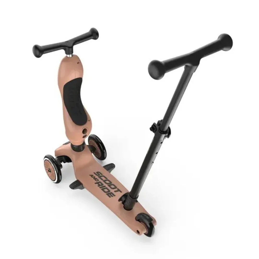 Scoot & Ride® Highwaykick 1 – 2-in-1 Balance Bike & Scooter Mocha - Image 9