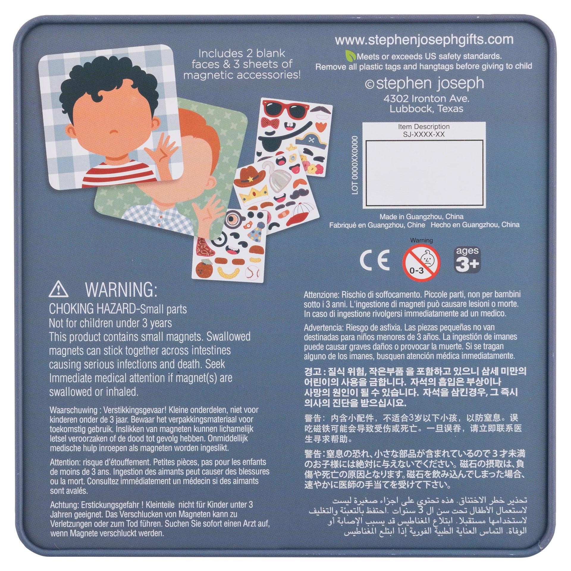 Stephen Joseph® Funny Faces Magnetic Set Boy - Image 4