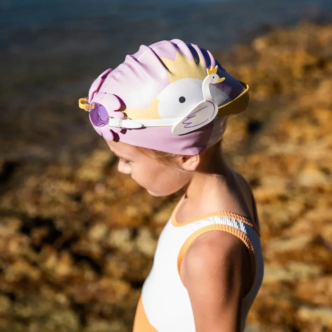 SunnyLife® Kids Swimming cap Princess Swan (3-9Y) - Image 3