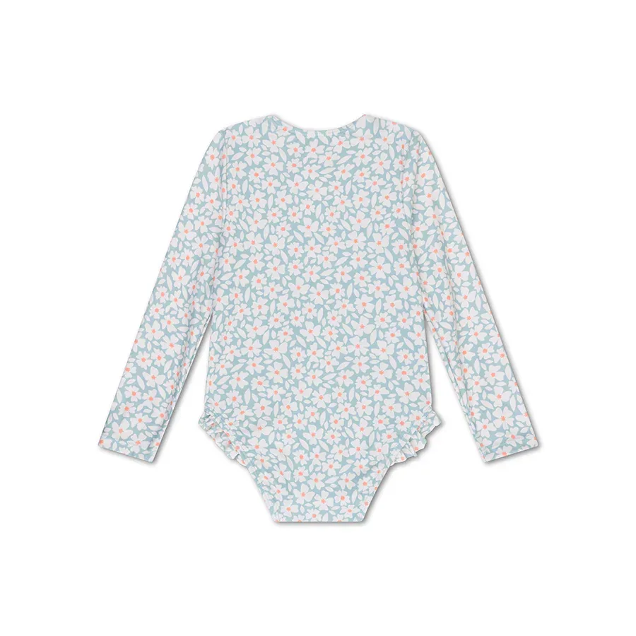 Swim Essentials® Swimsuit with long sleeves Green Flowers - Image 3