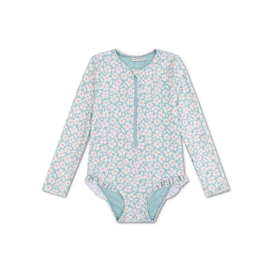 Swim Essentials® Swimsuit with long sleeves Green Flowers - Image 9