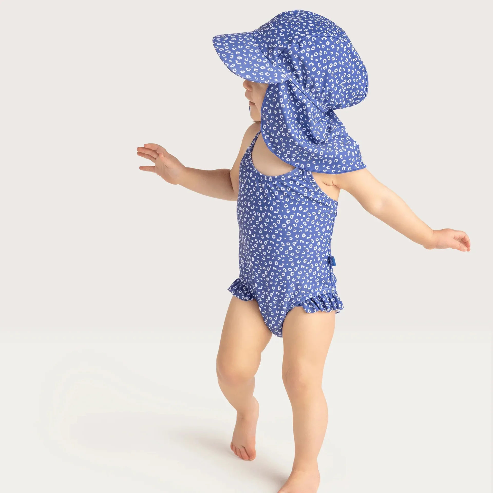 Swim Essentials® Sun hat with cap Green Flowers - Image 3