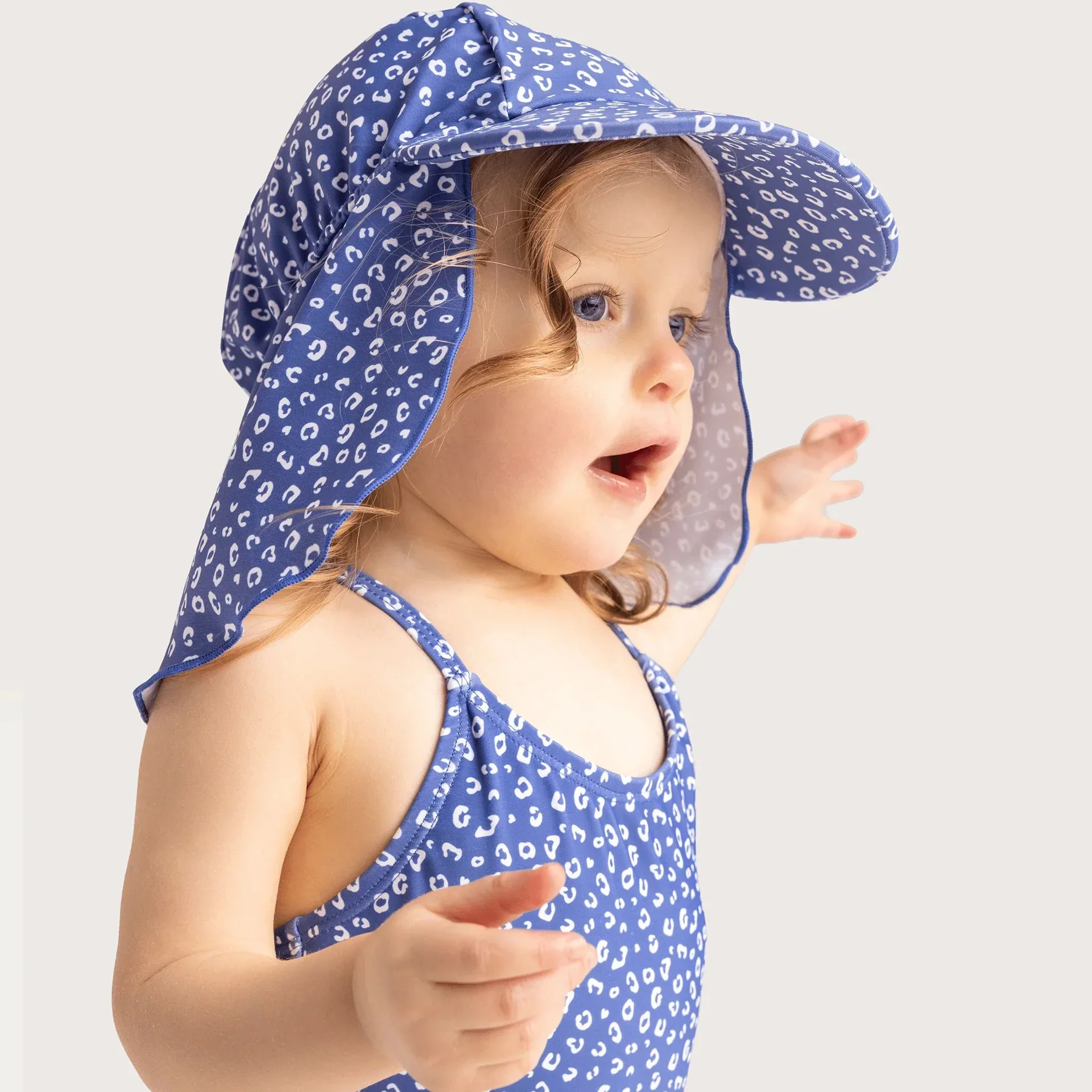 Swim Essentials® Sun hat with cap Yellow Flowers - Image 2