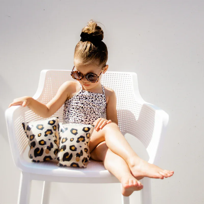 Swim Essentials® Swimming Armbands Beige Leopard (0-2 Y) - Image 5
