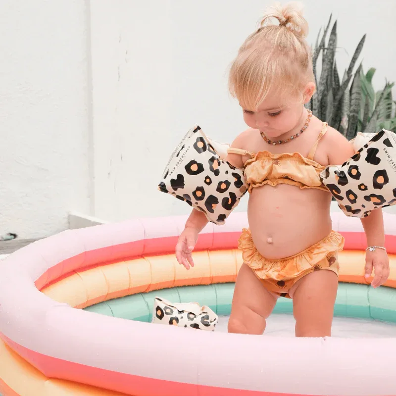 Swim Essentials® Swimming Armbands Beige Leopard (0-2 Y) - Image 7