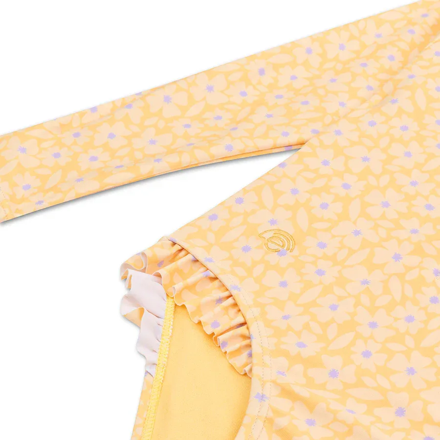 Swim Essentials® Swimsuit with long sleeves Yellow Flowers - Image 2