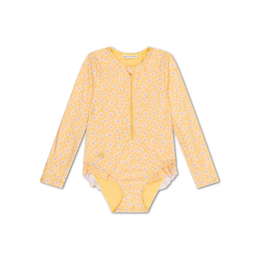Swim Essentials® Swimsuit with long sleeves Yellow Flowers - Image 7