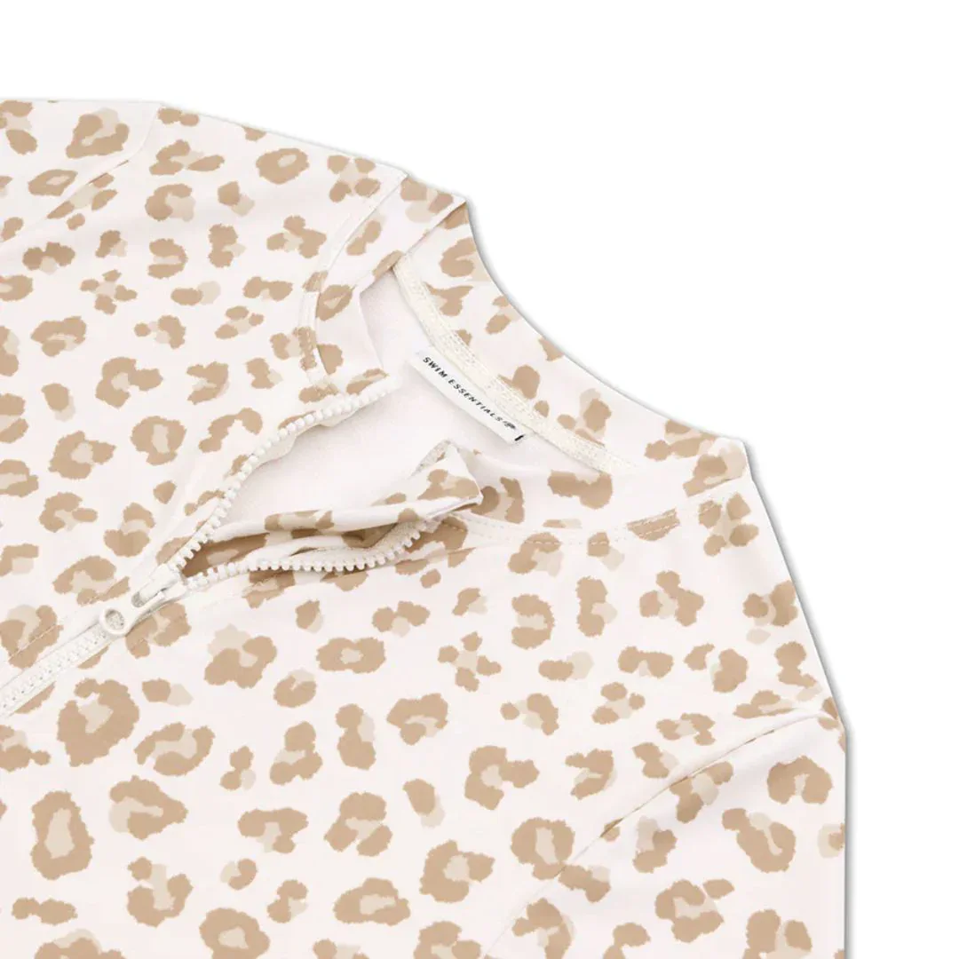 Swim Essentials® Swimsuit with short sleeves Neutral Leopard - Image 2