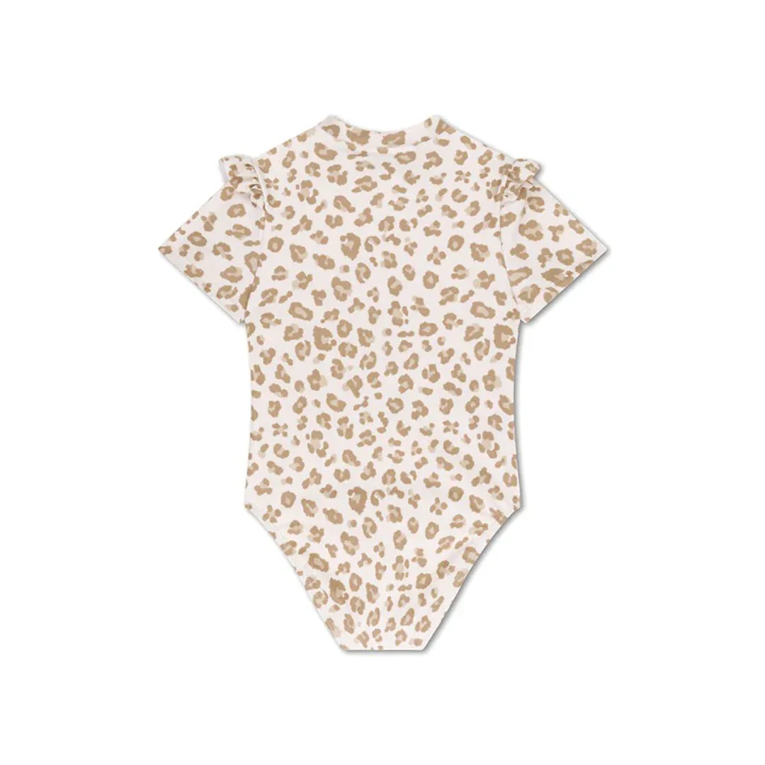 Swim Essentials® Swimsuit with short sleeves Neutral Leopard - Image 3