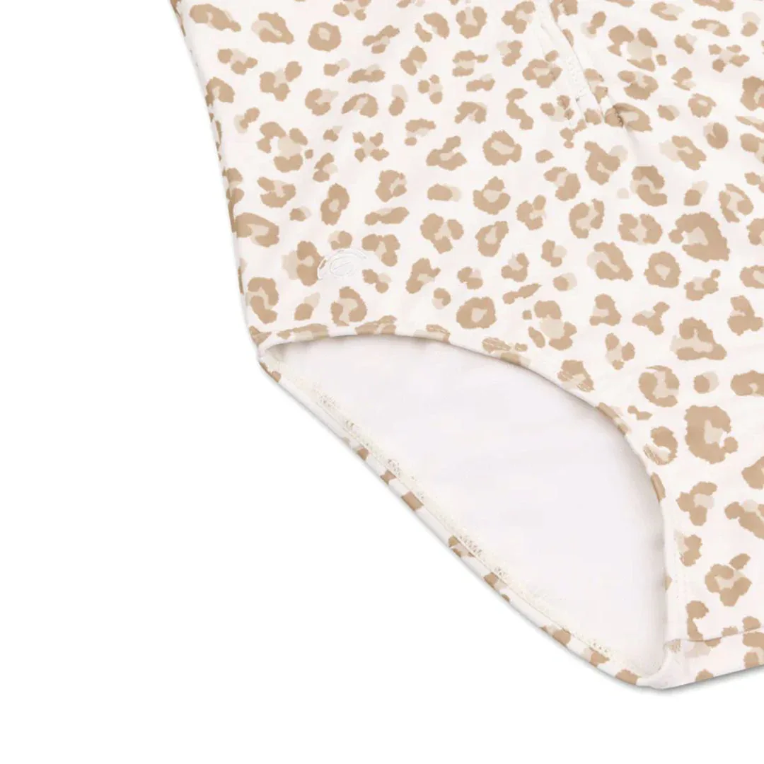Swim Essentials® Swimsuit with short sleeves Neutral Leopard - Image 4