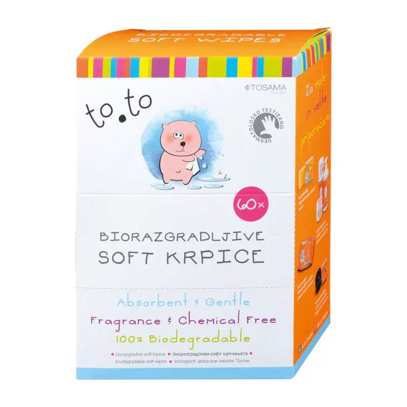 Tosama® Biorazgradljive Soft krpice za umivanje 60 kos - Image 2