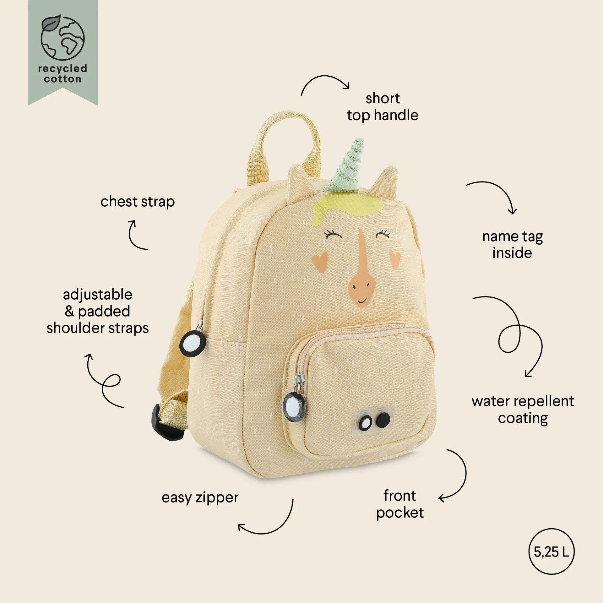 Trixie Baby® Backpack MINI Mrs. Unicorn - Image 6