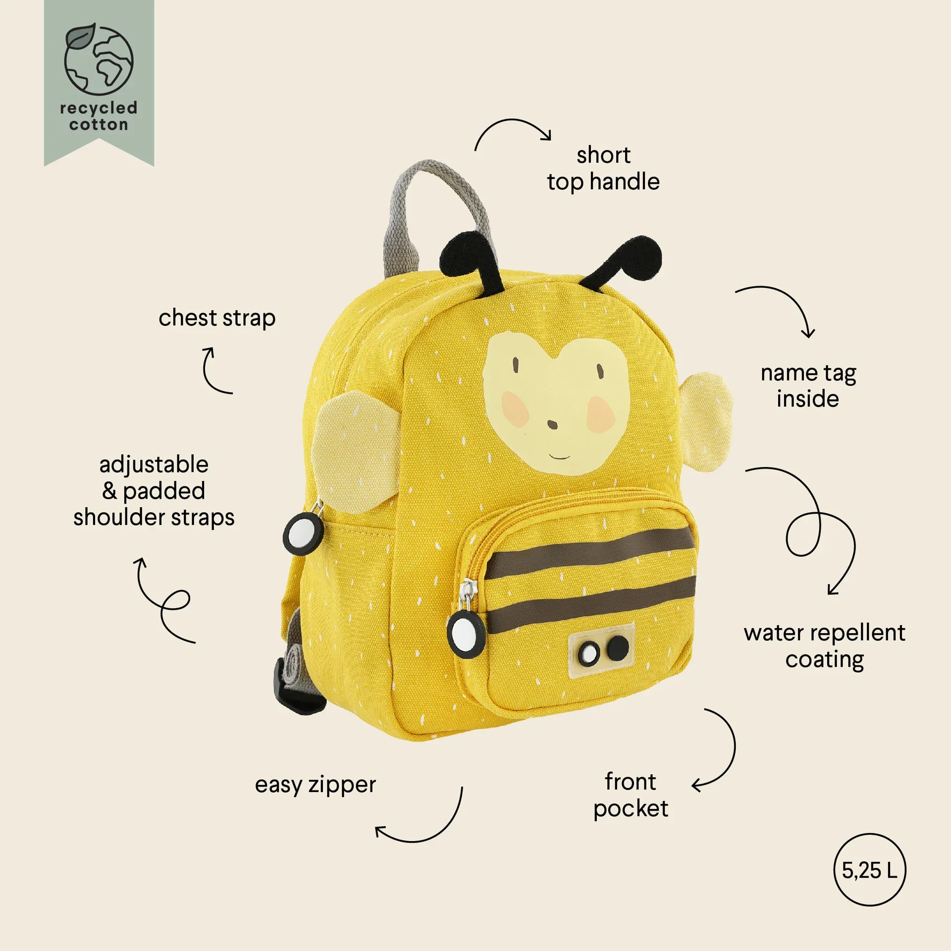 Trixie Baby® Backpack MINI Ms. Bumblebee - Image 5