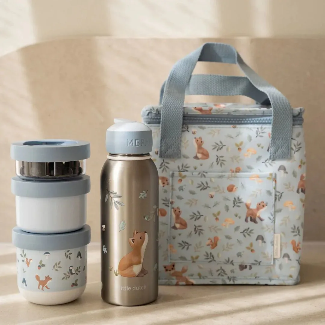 Little Dutch® Stainless Steel Kids Bottle Flip-Up Forest Friends 350ml - Image 5