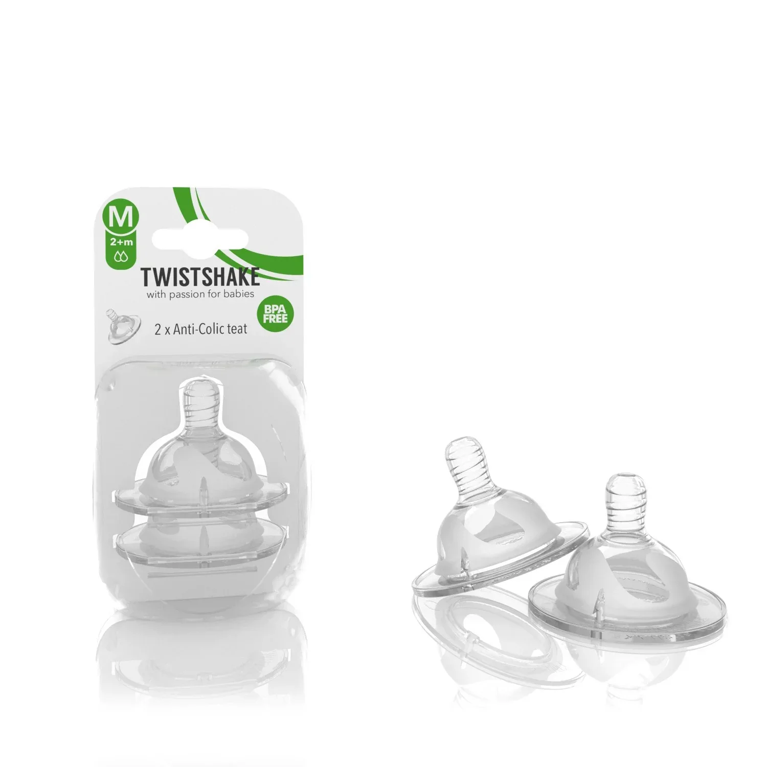 Twistshake 2x Anti-Colic teat M (2M+) - Image 2