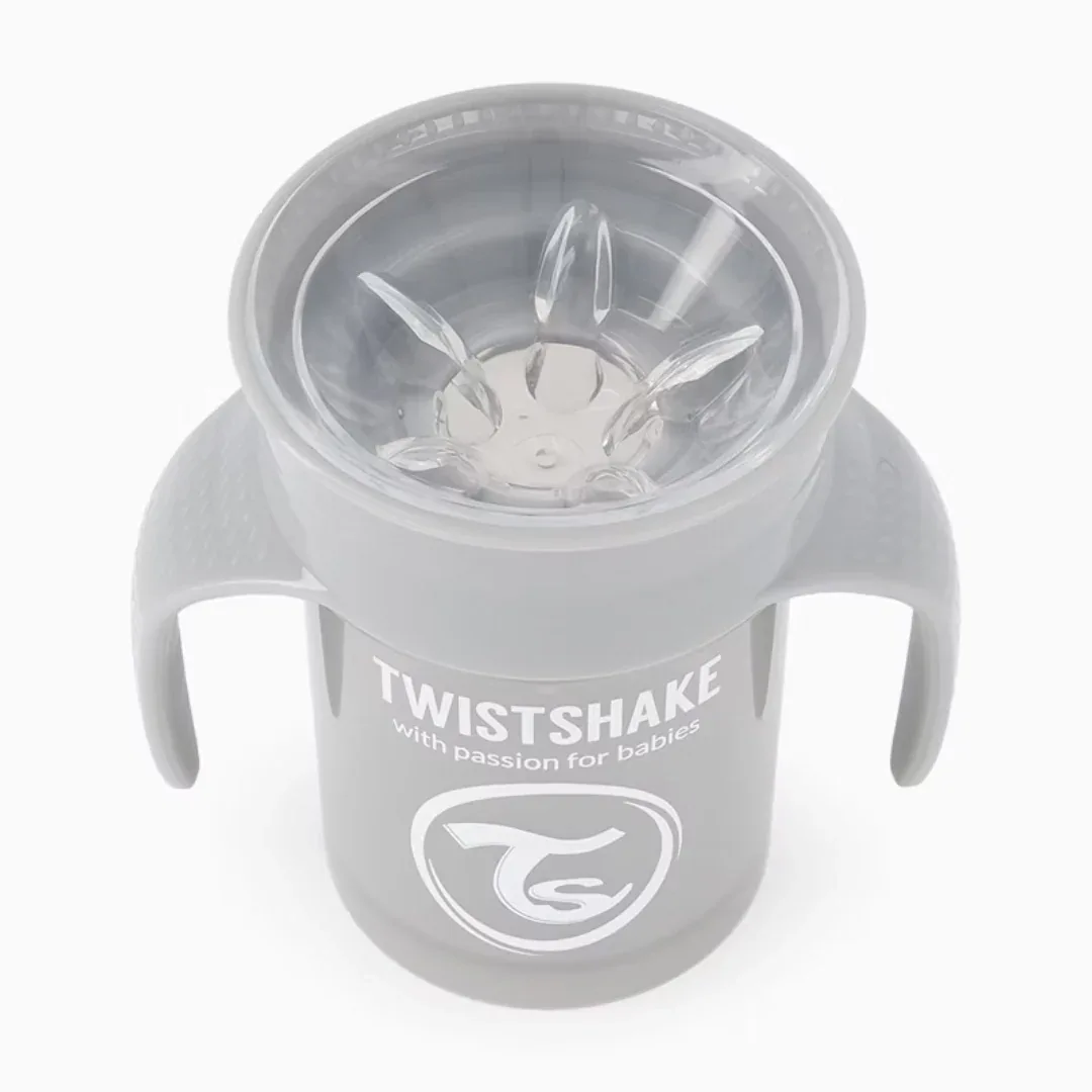 Twistshake® Anti-spill 360 cup 230ml Grey - Image 3