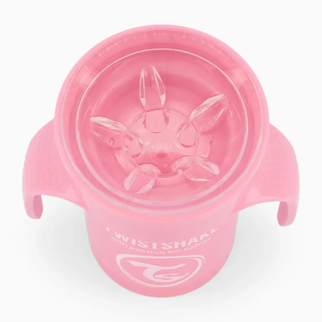 Twistshake® Anti-spill 360 cup 230ml Pink - Image 4