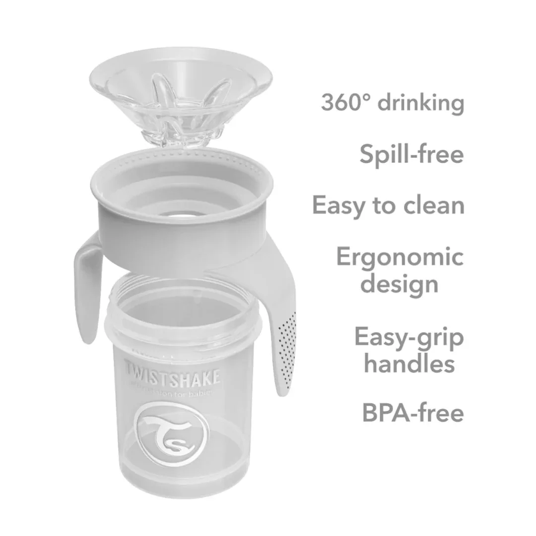 Twistshake® Anti-spill 360 cup 230ml Pink - Image 7