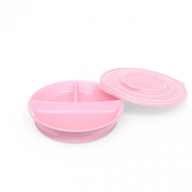 Twistshake Divided Plate 210ml +2x90ml (6+M) Pastel Pink - Image 2