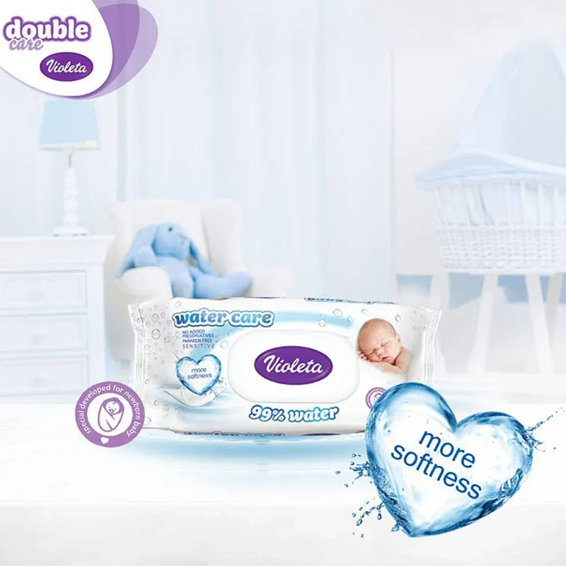 Violeta® Baby Wipes Water Care 3 x 56/1 - Image 7