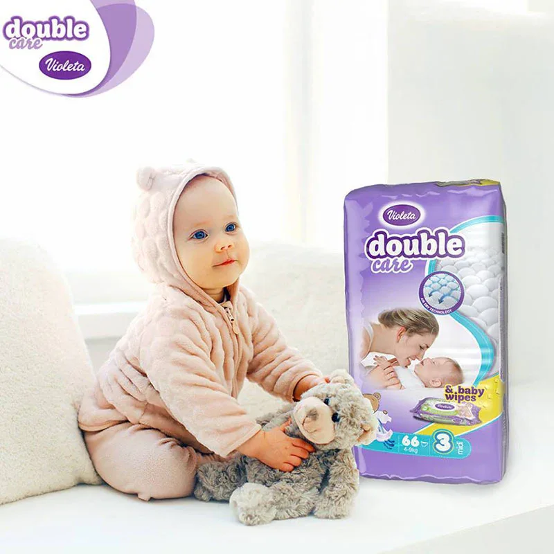 Violeta® Double Care Air Dry 3 (4-9 kg) 66 Pcs - Image 3