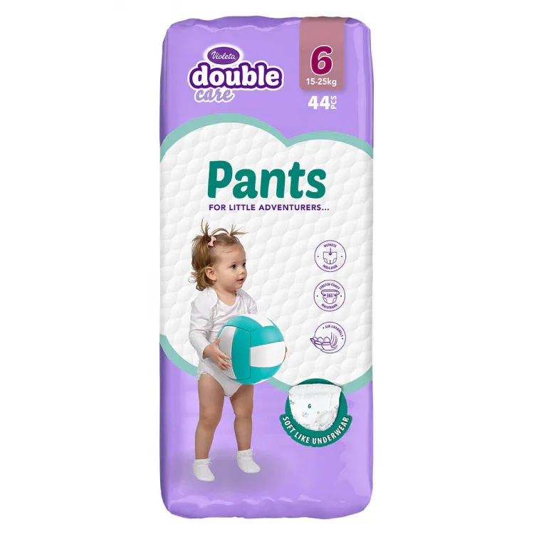 Violeta® Hlačne plenice Double Care 6 Junior+ (15-25 kg) 44 kosov - Image 2